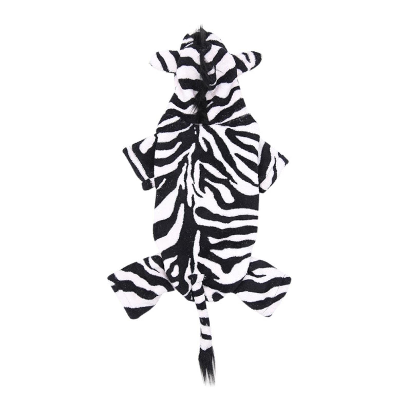 Pet Dog Clothes Funny Dog Zebra Costume Halloween Dog Costumes Fleece Dog Hoodie Soft Warm Pet Jumpsuits For Small Large Dog