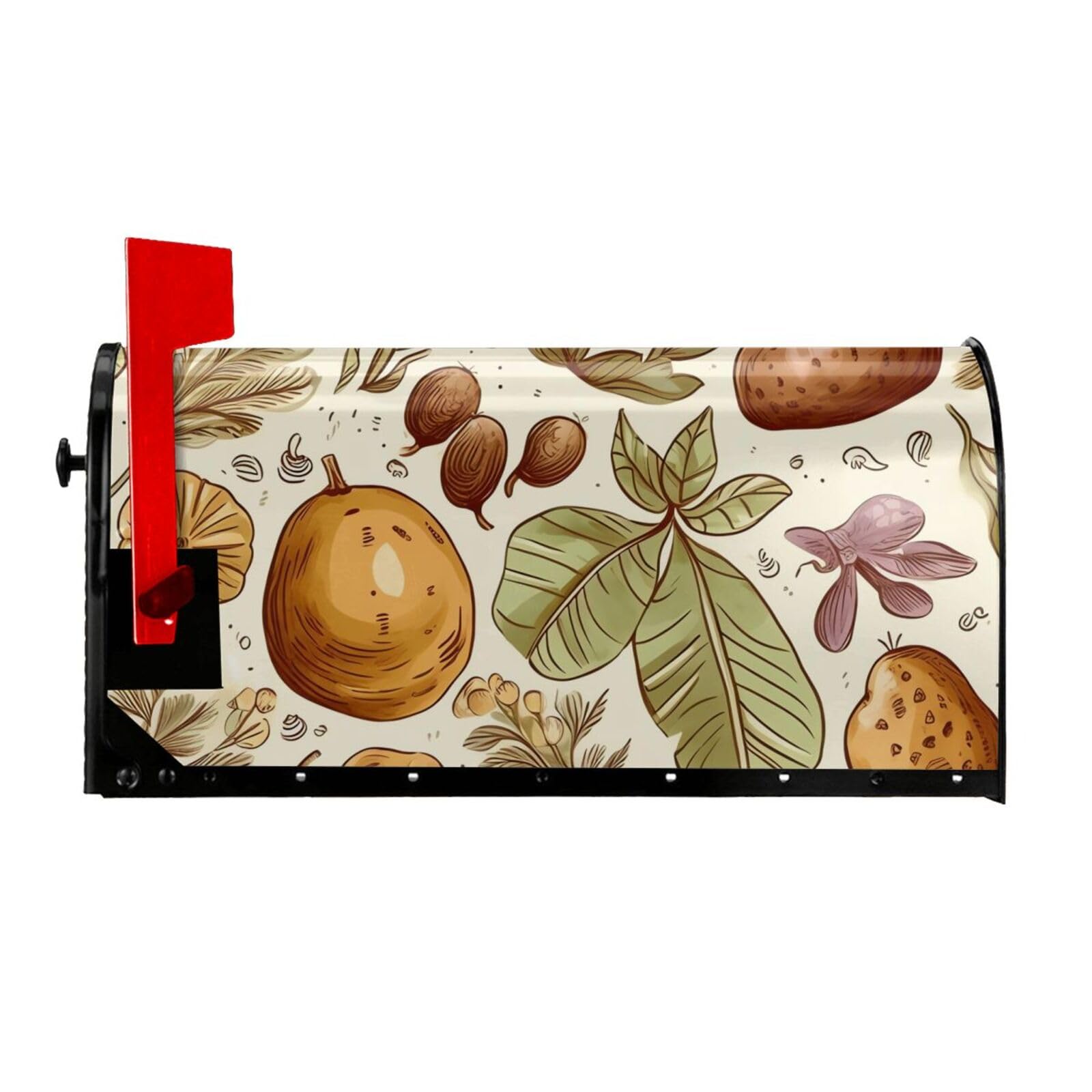 Housse boîte aux lettres aimantée grand format motif fleur de pomme de terre
