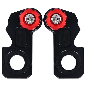 Motorbike Axle Block Slider, Anti-Rust 2pcs Aluminum Alloy Racing Axle Block Slider for Modification(red)