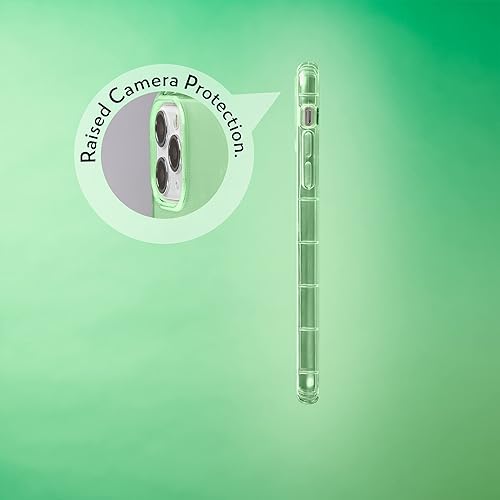 Miniatura 5 de SteepLab Funda con resaltador de neón para iPhone, funda Grippy Jelly con bolsillos protectores de aire (verde esmeralda, iPhone 11 Pro Max)