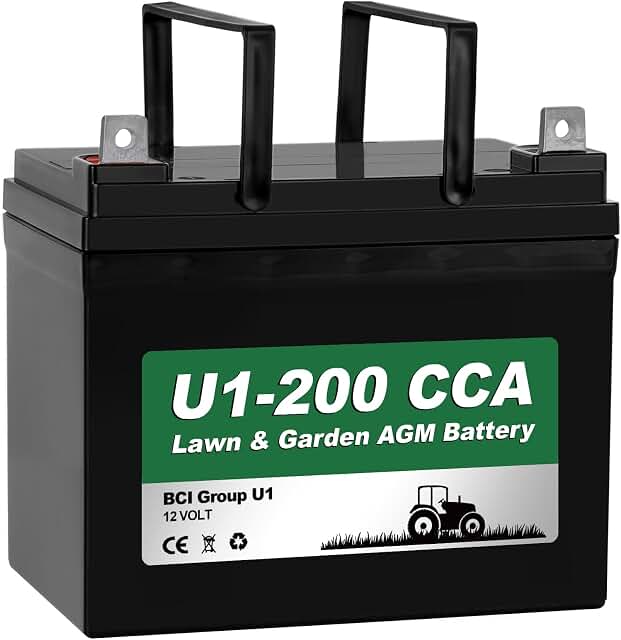 WEIZE 12V U1 AGM Battery for Lawn and Garden