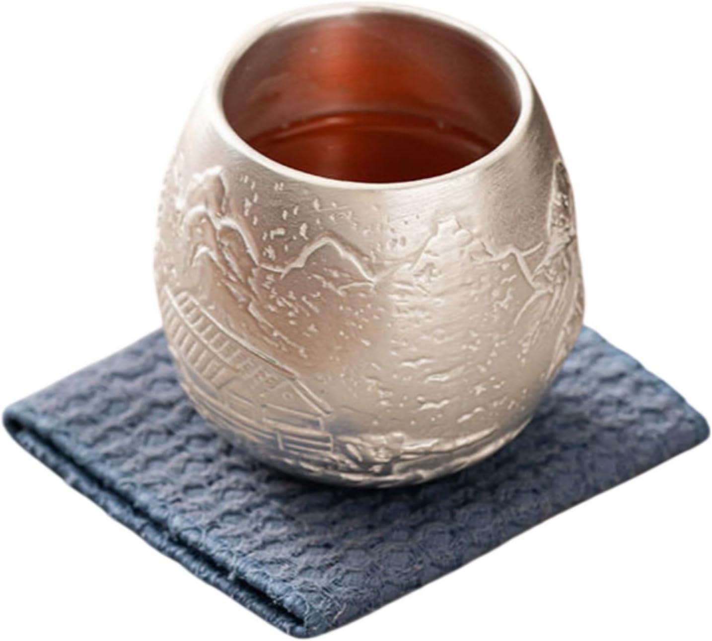 200mL以下-田园山水-龙杯 Glass Tea Cup,Ceramic cup Set,Zi Sha Tea Cup,Ceramic Teapot,Purple Clay Tea 纯银主人杯大号单杯纯手 Ceramic Coffee Mugs Set,Microwave & Dishwasher Safe,Gift for Man and Women
