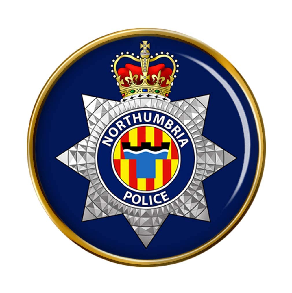 Giftshop Uk Men's Gold Northumbria Police Pin Badge