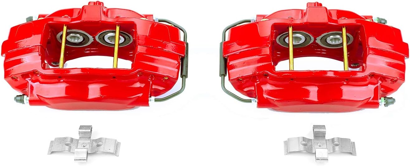 Power Stop Rear S5084 Pair of High-Temp Red Powder Coated Calipers For Chrysler 300, Chrysler 300, Dodge Challenger, Dodge Charger, Dodge Charger, Dodge Magnum, Jeep Grand Cherokee [Model Specific]