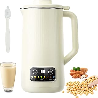 Machine Automatic Nut Milk Maker,Digital Soup Maker,20 Oz Nut Milk Maker Machine Homemade Almond Oat Coconut Soy Plant Based Milks Beverages with Delay Start/Keep Warm/Self-Cleaning/Free Filtering