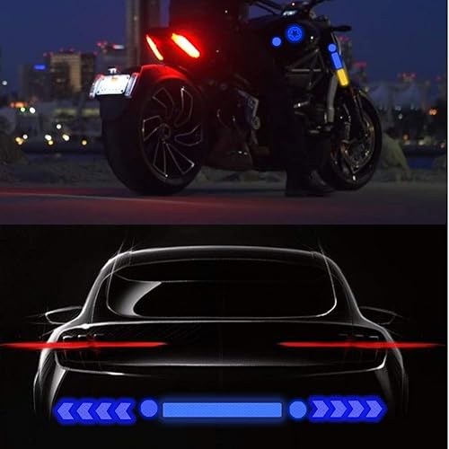 Miniatura 7 de 55 calcomanías reflectantes para casco de bicicleta, cinta reflectante de seguridad nocturna, calcomanías para motocicleta, cascos, bicicletas,