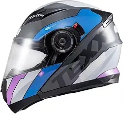 Capacete Texx Escamot Gladiator V3 Reisen Azul Rosa Branco 56