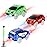 Tracks Cars Only Replacement, Flex Track Race Cars for Magic Tracks Glow in the Dark, LED Lights Up Battery Operated Snap N Glow Trax Cars Accessories, Compatible with Most Car Tracks for Kids (3pack