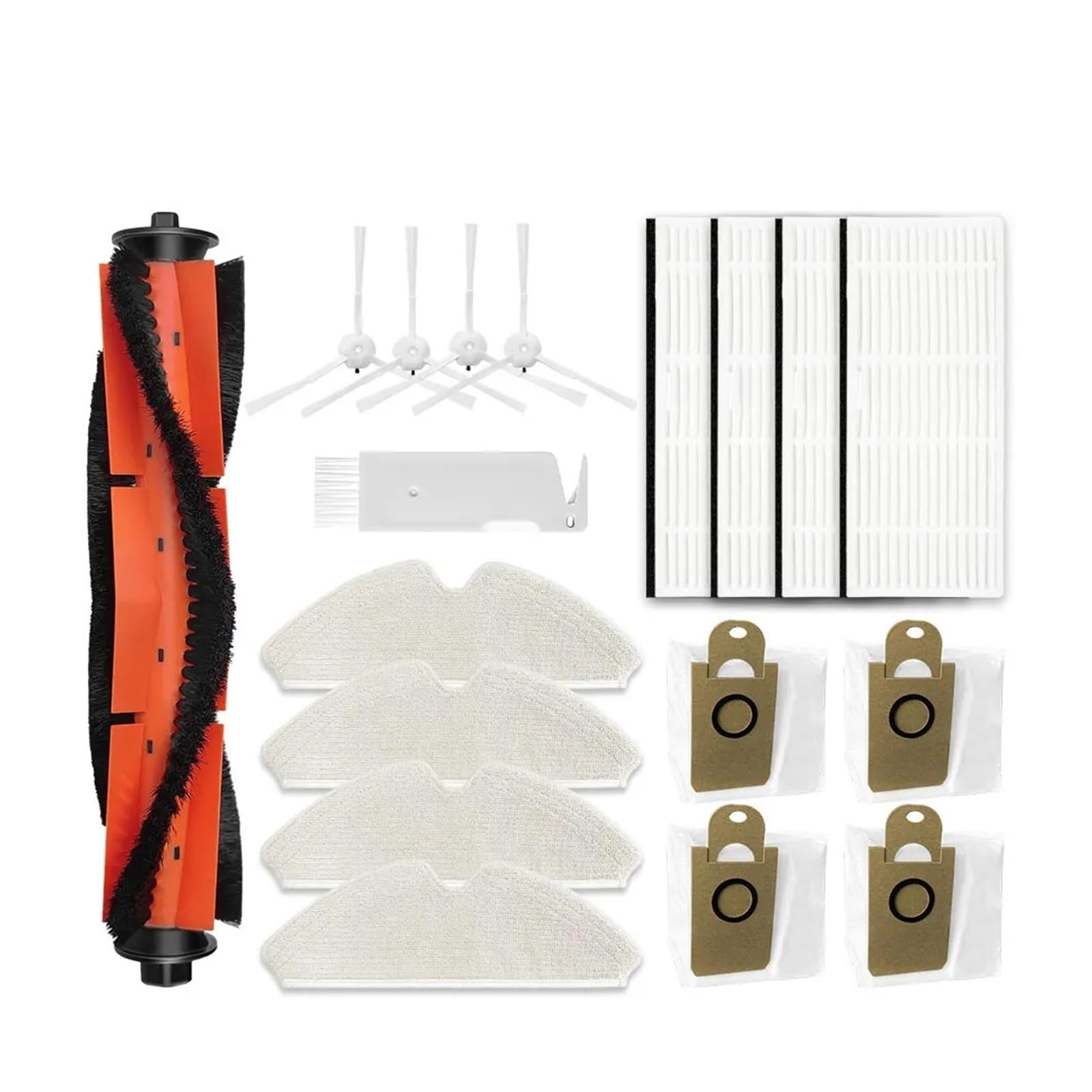 Robot Aspirapolvere Mop Pad, Compatibile Con Kyvol, R9 Robot Aspirapolvere Pezzi Di Ricambio Accessori Spazzola Laterale Principale Filtro Mop Rag Panno Polvere Accessori Mop Pad(Set 17pcs)