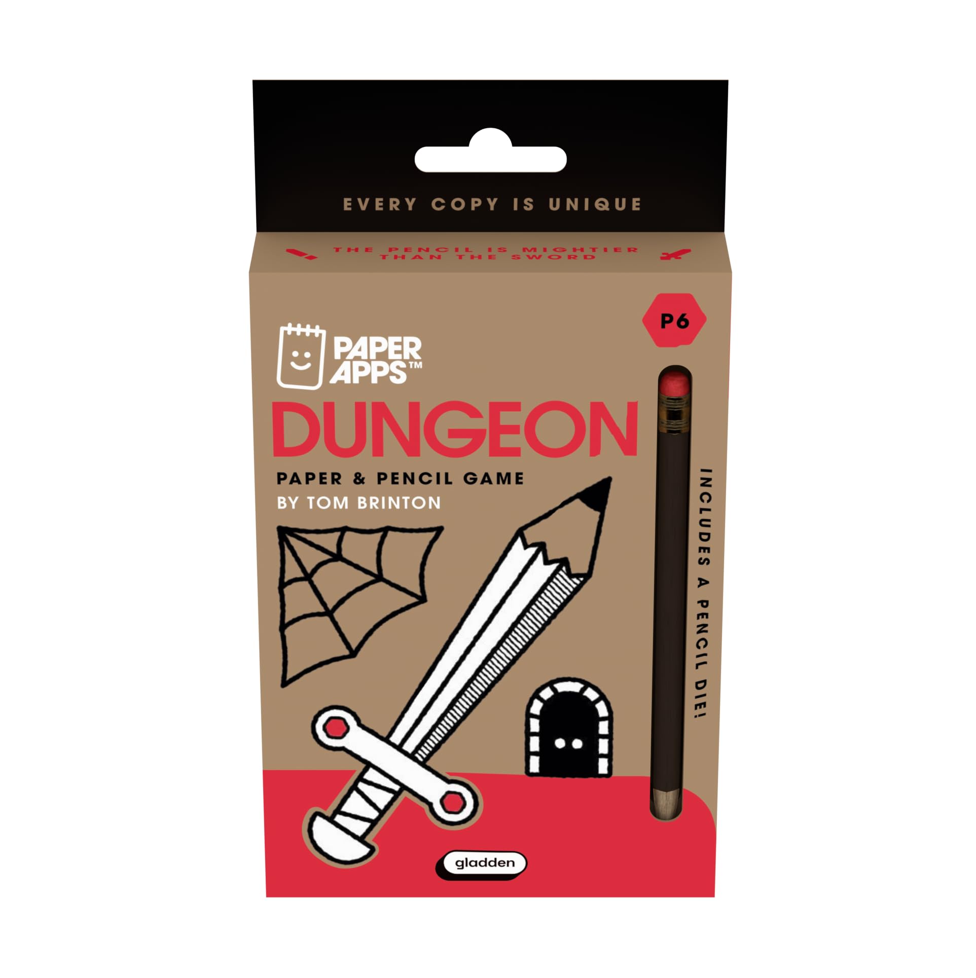 Lucky Duck Games Paper App Dungeon Game - Portable Dungeon Crawler Pocket Notebook - Fast RPG Fun for Kids and Adults, Ages 8+, 1+ Player, 5-10 Minutes Playtime