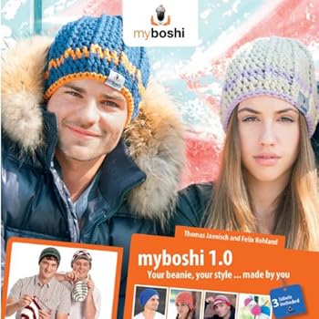 Workbook myboshi 1.0 - Beanie Hat Crochet Designs Book - with 3 Labels Book