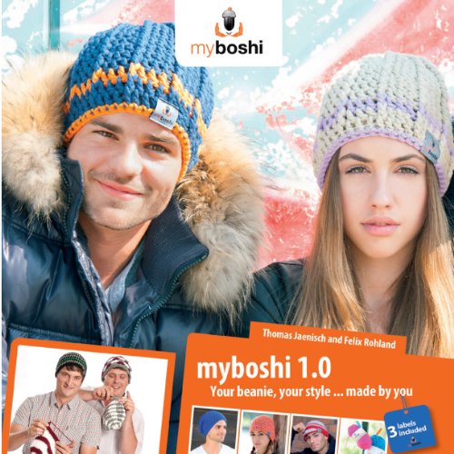 Myboshi 1.0 Libro con diseños para hacer gorros de ganchillo [idioma español no garantizado], incluye 3 etiquetas