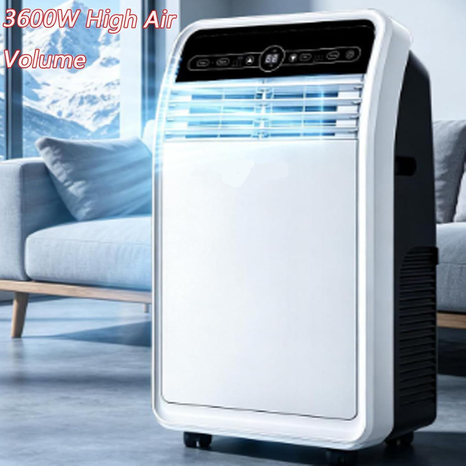 Tragbare AC-Einheit 18000 BTU, 3-in-1 Klimaanlage mit Rädern & Fernbedienung, nur kühl, energieeffizient, geringes Rauschen, UK-Stecker, ideal für Schlafzimmer Büro