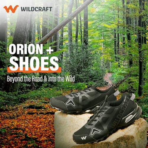 Image of Wildcraft Orion Outdoor Shoes for Men's | Trekking and Hiking Anti-Skid Outdoor Boots with Rubber Sole | Comfortable & Lightweight Design with Shock Absorption - 6 (Navy)