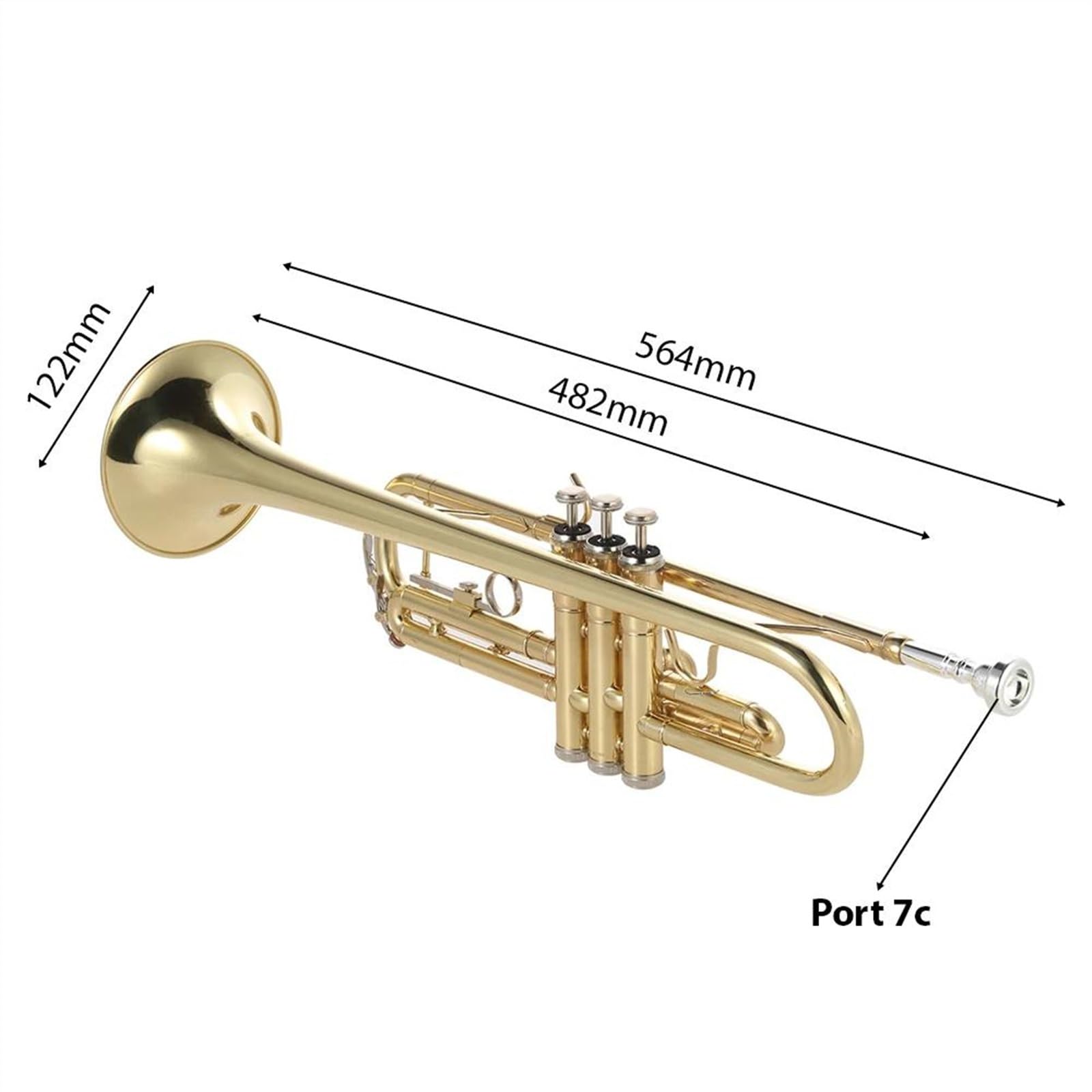 Standard Trąbka Profesjonalna Trąbka Bb B Flat Trwała Mosiężna Złota Malowana Wykwintny Instrument Muzyczny Rękawiczki Pasek Etui