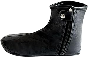 Black Leather Socks for Muslim Men