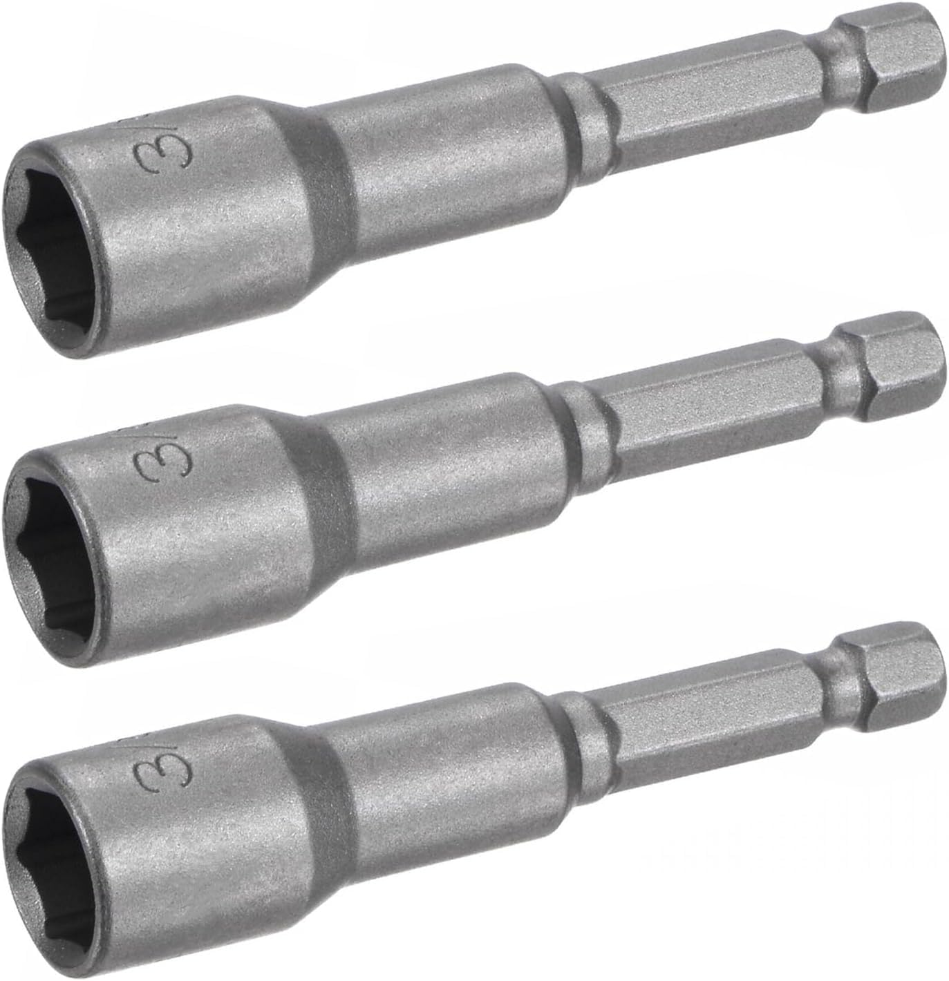 1/4*65*3/8", Hex Shank Nut Driver Bit Sets, Magnetic Hex Driver Bit, Quick Change Socket Nut, Impact Driver Adapter, 10Pcs