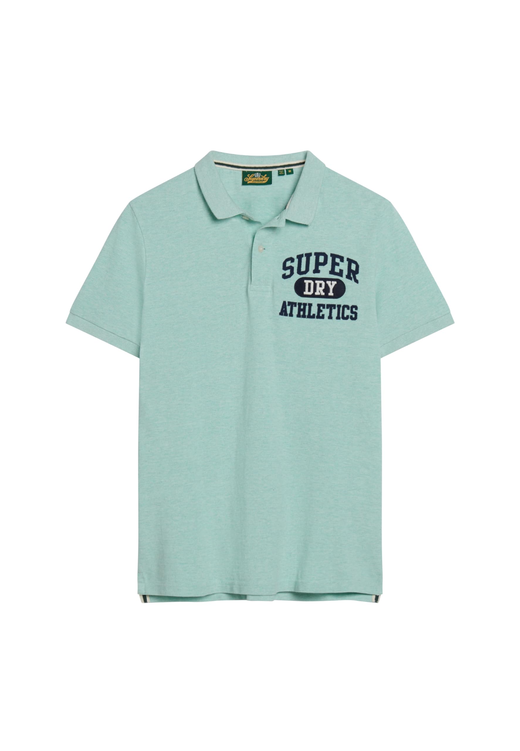 Superdry Men's Mint Green Polo Bordado Hoodie, Light Mottled, Xxl