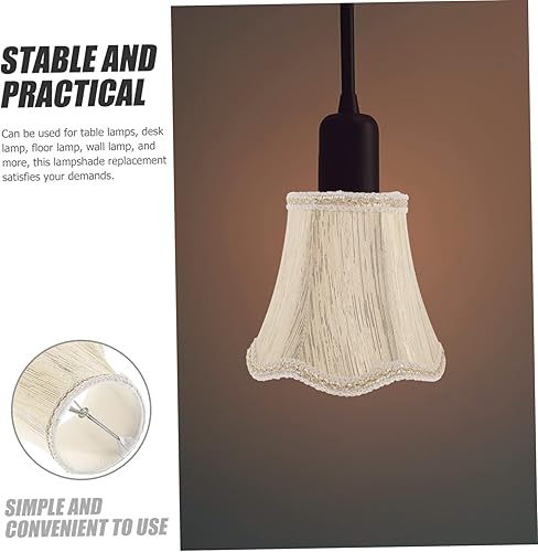 Miniatura 3 de OSALADI Pantalla de tela para lámpara de pagoda, pantalla de mesa, pantalla de tambor, pantalla de tela, reemplazo de luz, lámpara de araña de