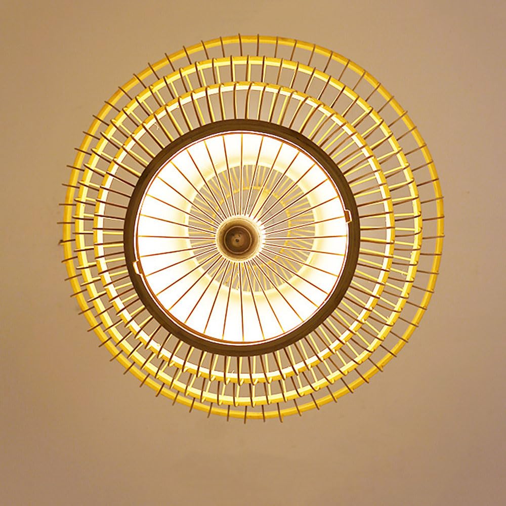 Niestandardowa lampa wisząca do salonu dwuwarstwowa bambusowa klatka ptak wiszące światła klosz lampy sufitowe z drewnianą lampą wiszącą w stylu vintage oprawa oświetleniowa XIAOYINGU