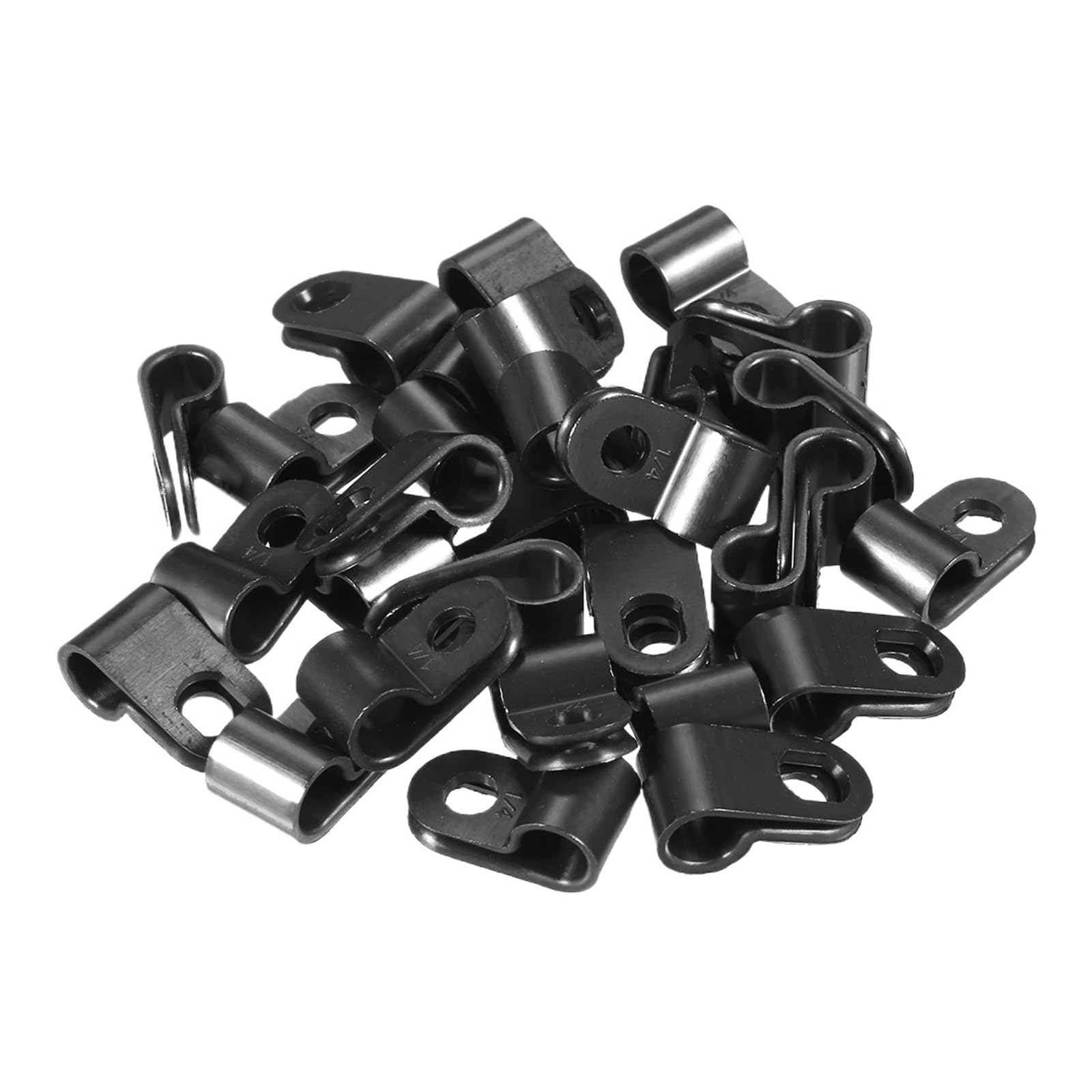 Dpnentv 4.8Mm Black Uc-0.5 20Pcs Cable Cord Clips Wire Management Clamp 4.8/5/6.4/15.8Mm Cc Uc Series(4.8Mm Black Uc-0.5)