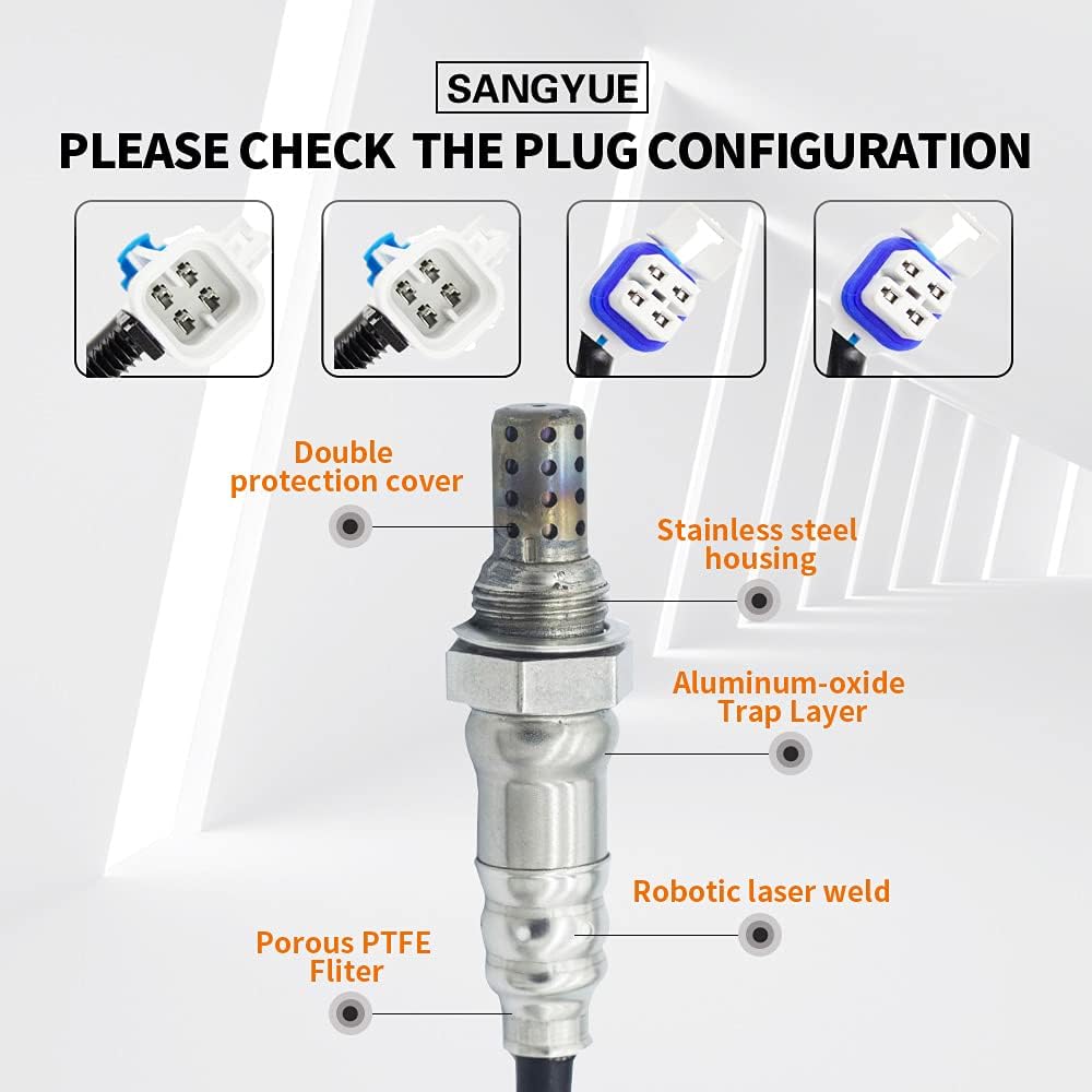 4X Oxygen O2 Sensor for 2008 2009 2010 2011 2012 2013 GMC Sierra 1500 4.8L/5.3L/6.0L/6.2L Upstream + Downstream