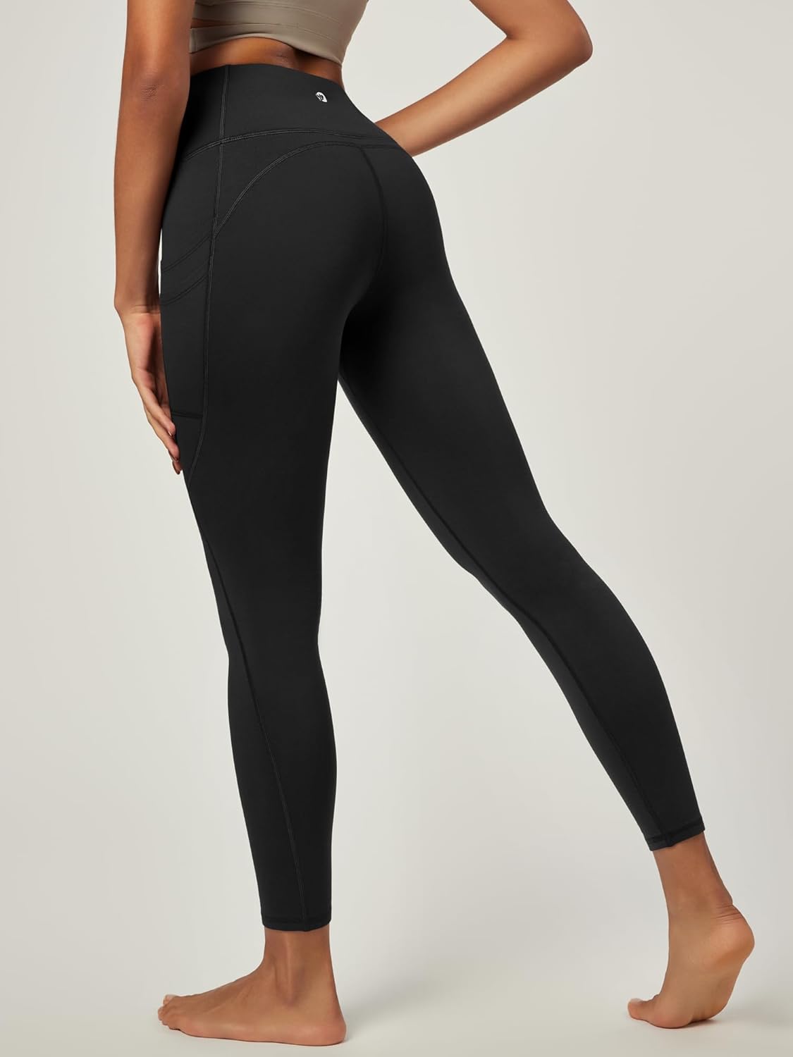 IUGA Water Resistant Fleece Lined Leggings Women Warm Winter Thermal Pants with Pockets for Hiking Yoga - Image 2