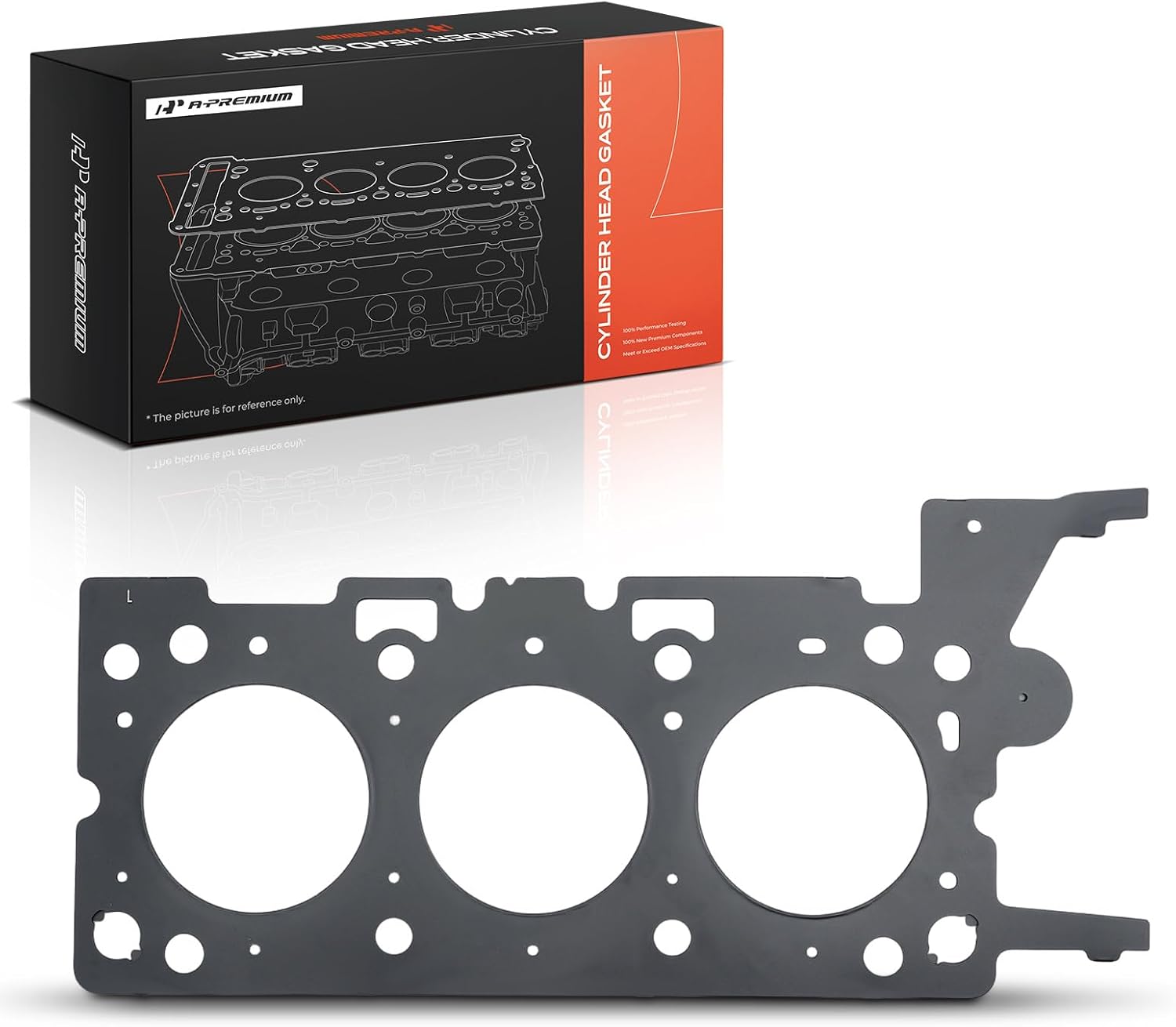A-Premium V6 2.5L Left Engine Cylinder Head Gasket Compatible with Ford Contour 1995-2000 & Mazda MPV 2000 & Mercury Cougar 1999-2000, Mystique 1995-2000, Driver Side, Multi-Layer Steel