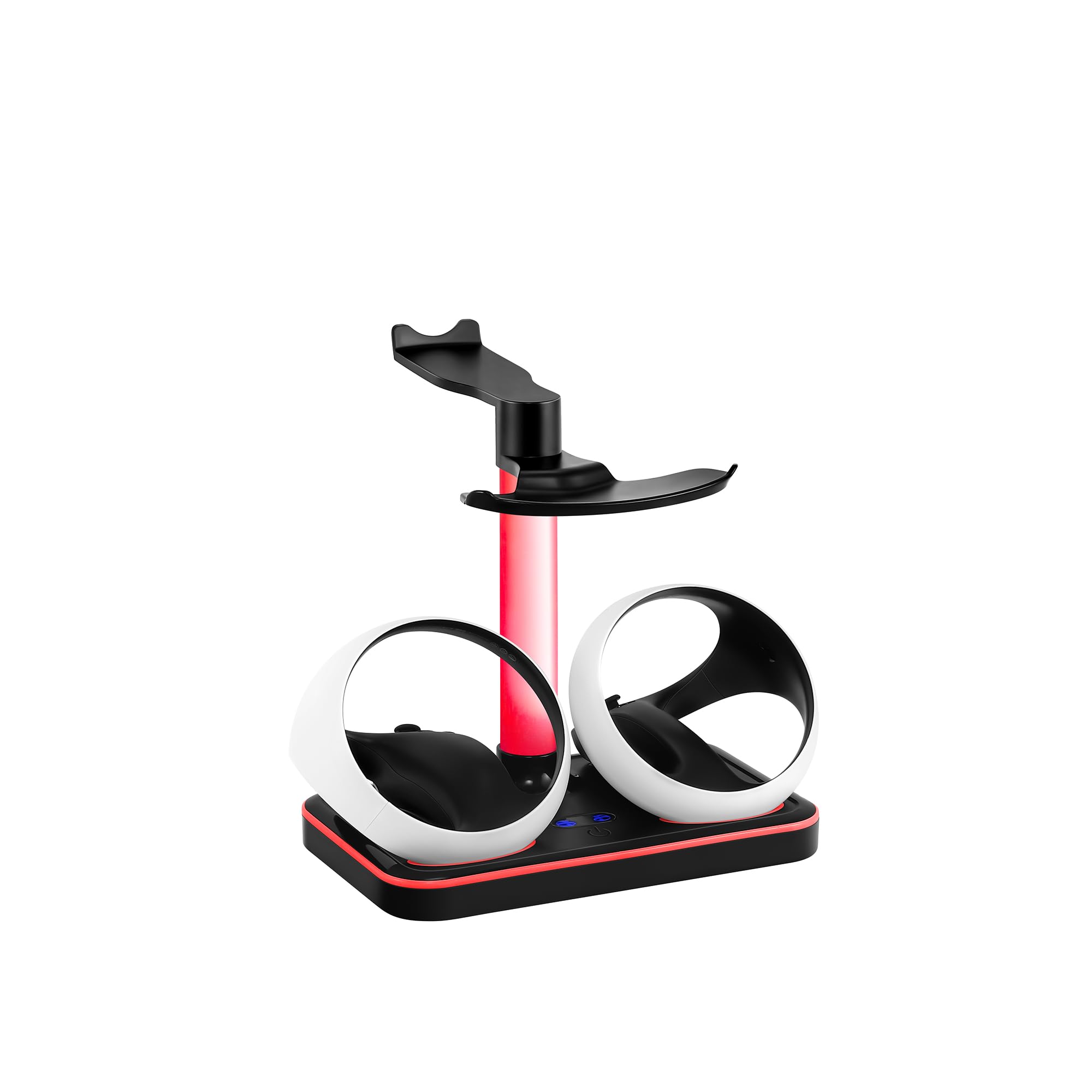 Base de Carga magnética con luz RGB para PS5 VR2 VR2 Gafas Auriculares Soporte Cargador Base (Black)