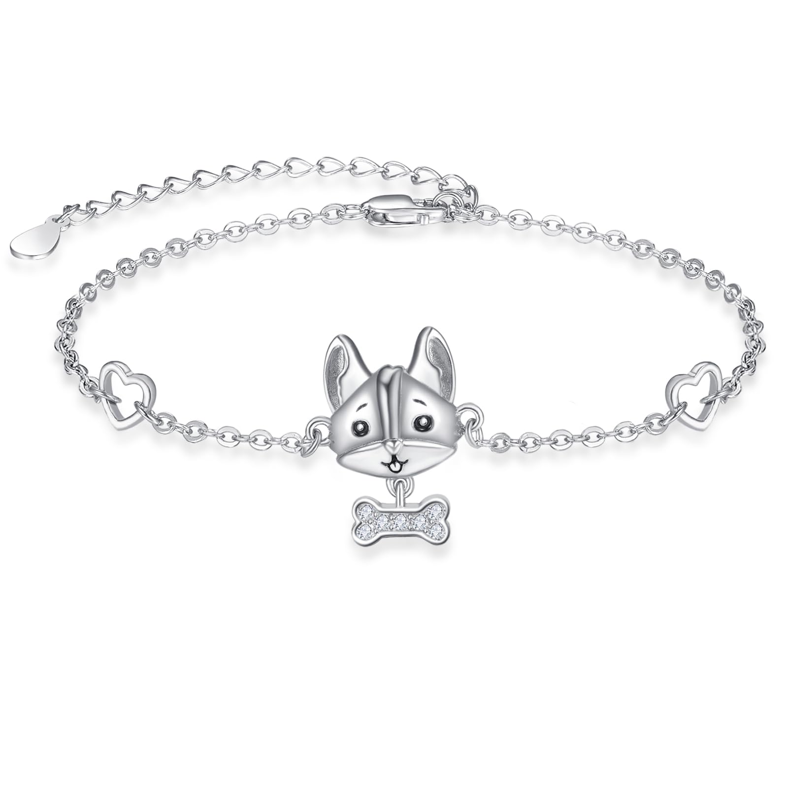 Palpitate Animal Bracelet 925 Sterling Silver Cute Animal Lover Jewelry Gifts for Women Daughter Her Adjustable