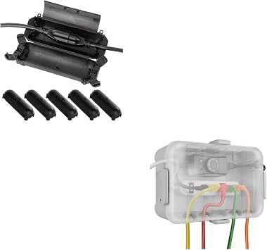 6 Packs Outdoor Extension Cord Cover, Large Outdoor Electrical Box with Transparent Lid, IP54 Waterproof Outdoor Extension Cord Cover Weatherproof