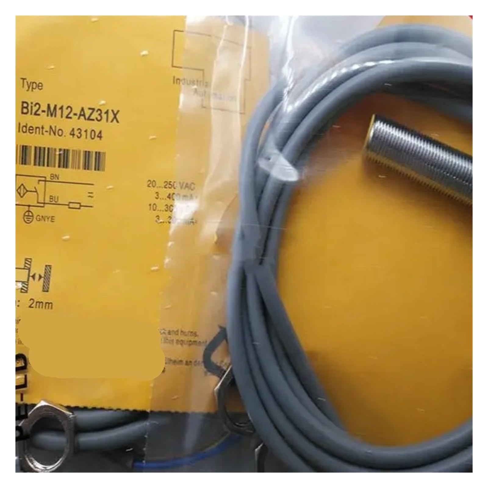 CXFCIHFT 2pcs BI2-M12-AZ31X BI2-M12-RZ31X inductive sensor(BI2-M12-RZ31X)