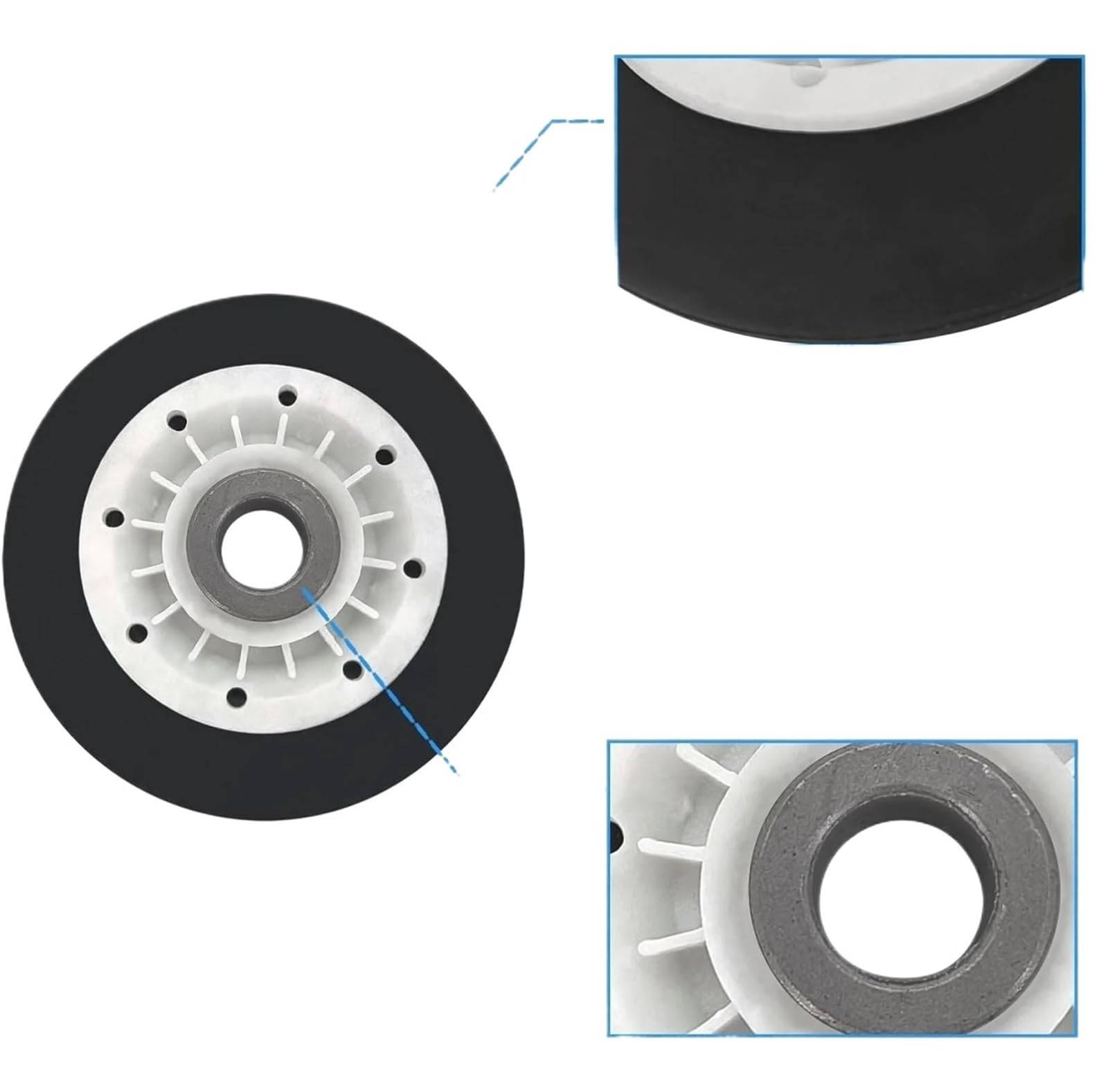 Paquete De 4 Rodillos De Tambor Secador 4581EL3001E, Compatibles Con LG, Secadores Reemplazan 4581EL3001A 4581EL3001F PS7321740