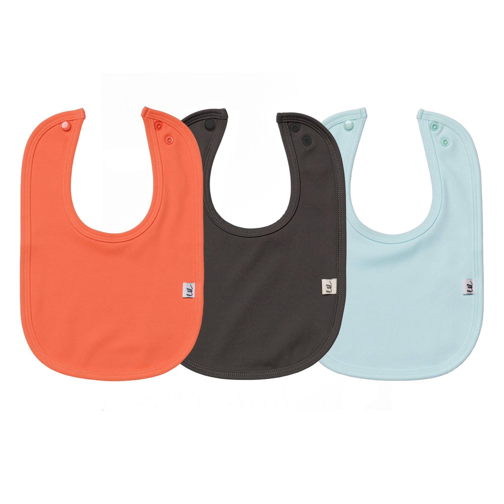 Leya & Lior Instant Absorbent Soft Baby Bibs - Unisex Boys and Girls for Drooling and Teething 3 Pack (Glacier)
