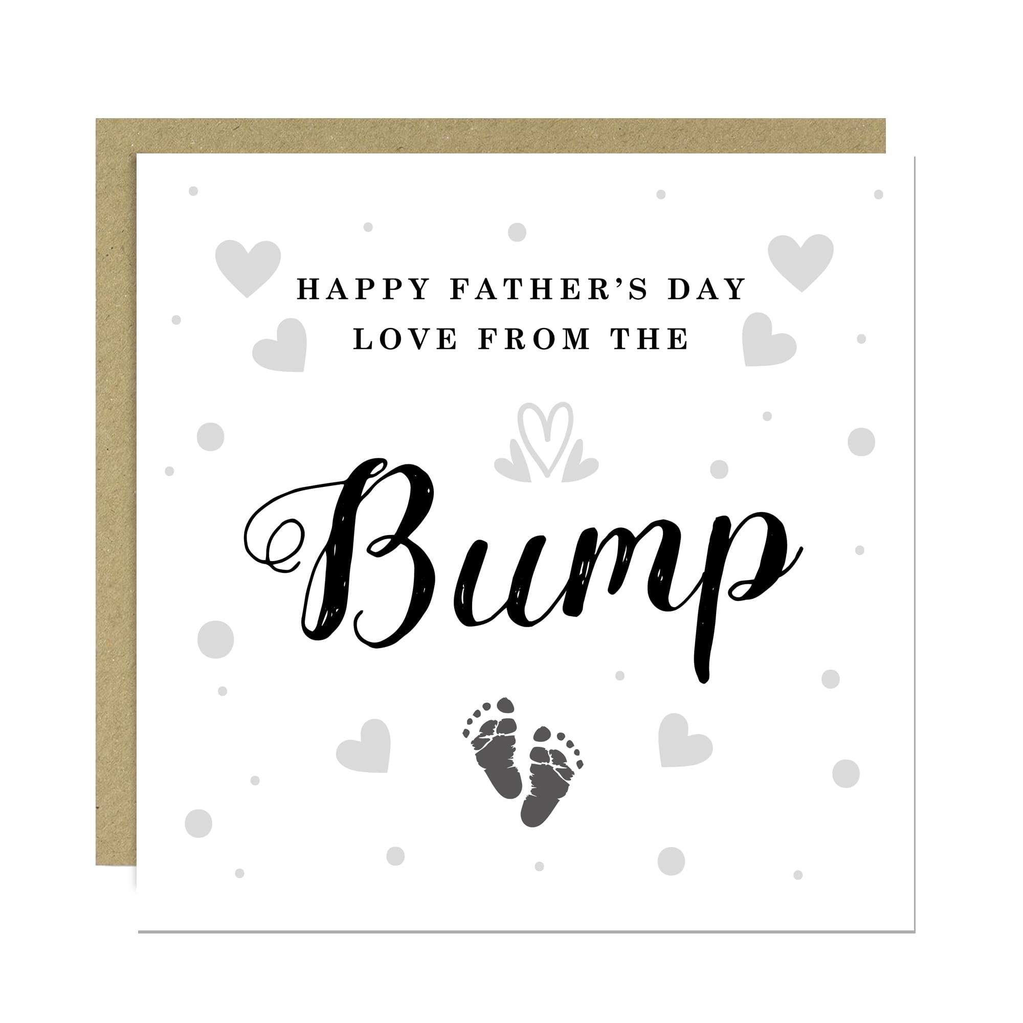 RED OCEAN Happy Fathers Day Card From The Bump With Envelope Daddy To Be Card Grandad To Be For Fathers Day From Baby Boy Baby Girl