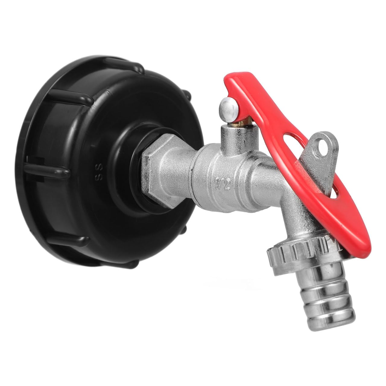 Válvula de latón de 1/2 pulgada para tanque IBC con adaptador de alta resistencia