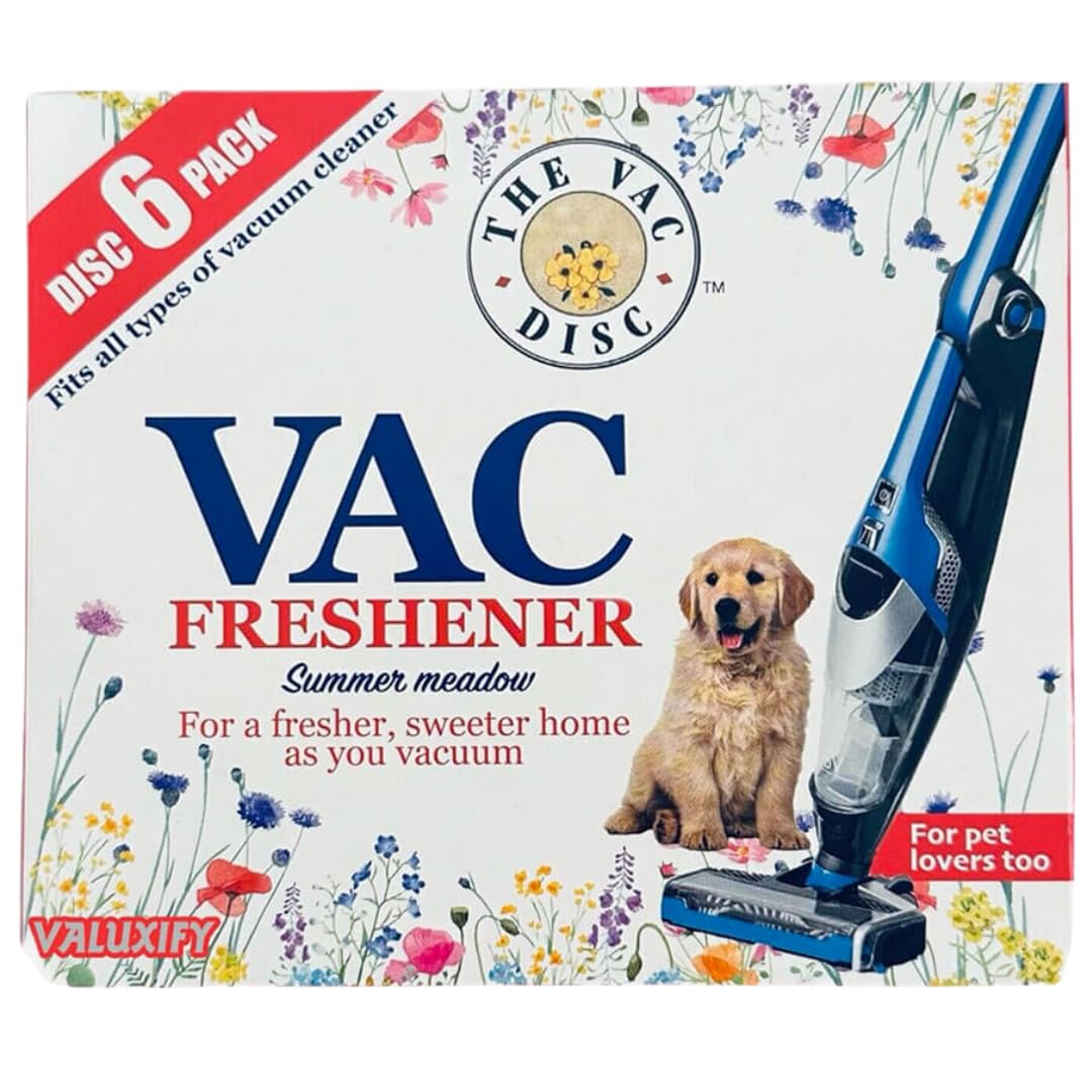 citystoresVac Vacuum Cleaner Air Freshener Pet Lovers Home Office Cleanliness Extra Strength Fresh Fragrance Fits All Hoovers Summer Meadow 6 Discs 2341