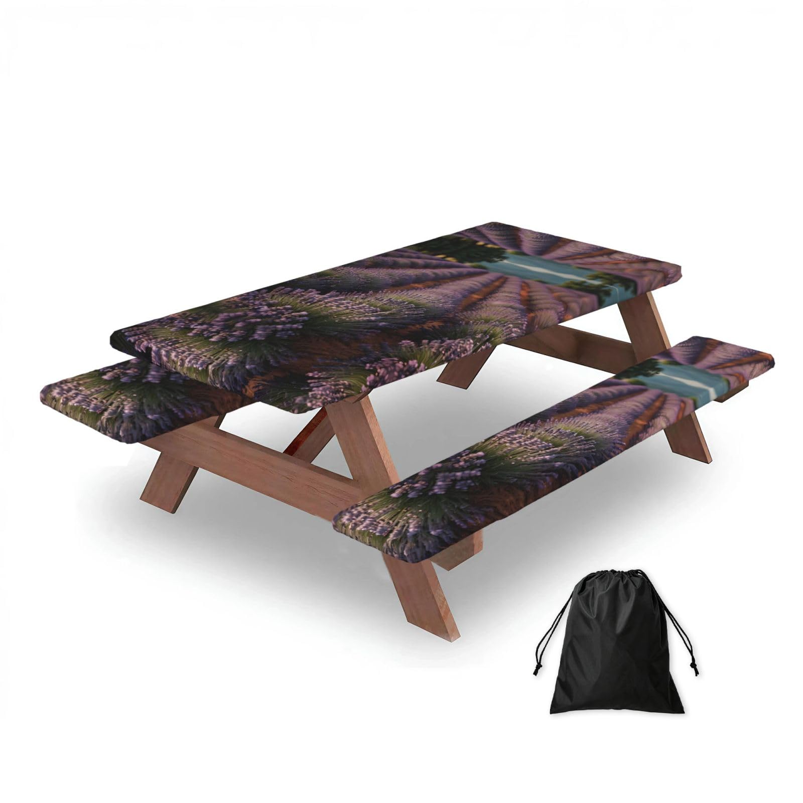 lavender is fields Rectangular water-repellent picnic tablecloths, outdoor camping, picnic, BBQ