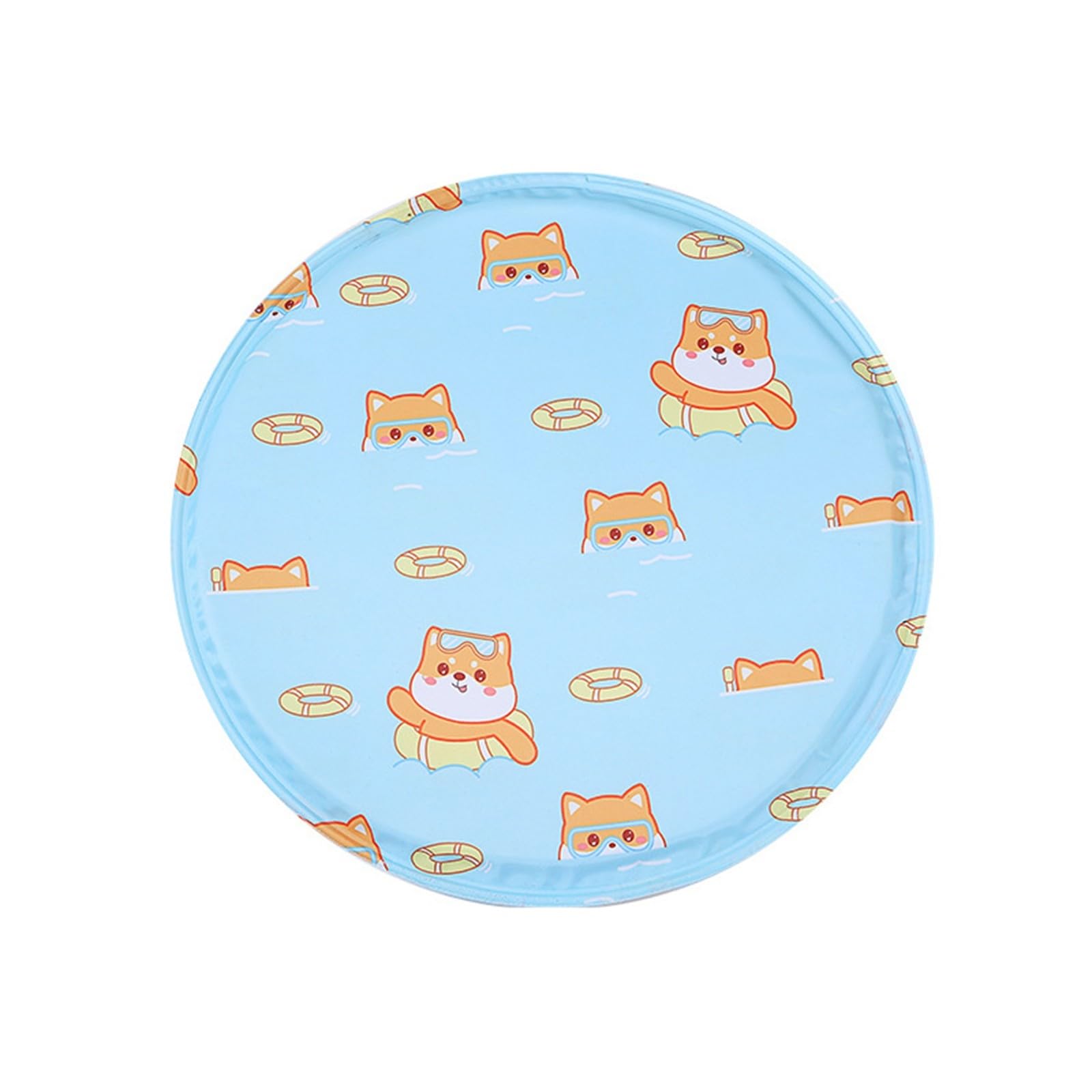 Generico Tappetino Rinfrescante Rotondo Cane e Gatti 60 cm Morbido | Cuccia Fresca Estate Materassino Refrigerante Animali Domestici Tessuto Traspirante Lavabile Antiscivolo Casa Divano