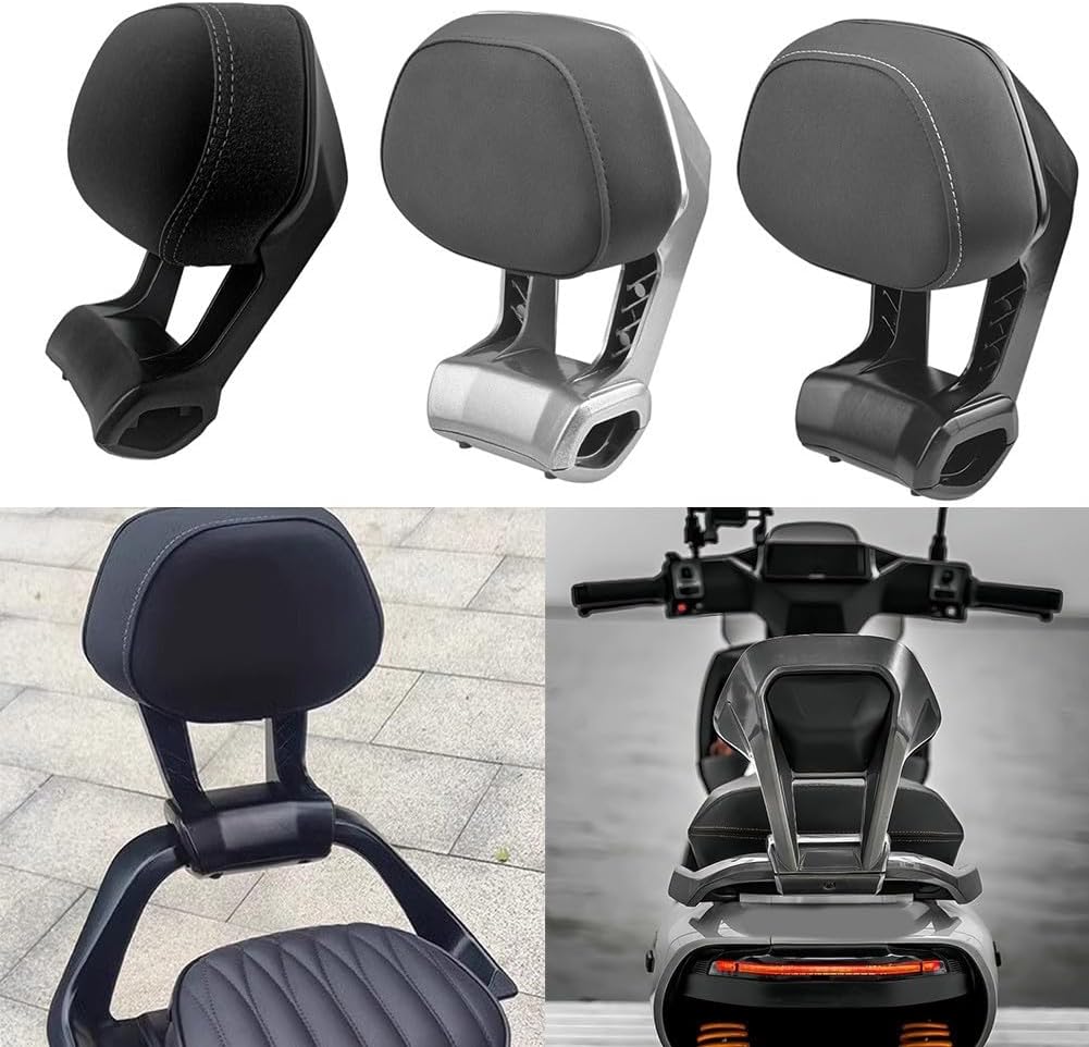 Aluminum Alloy Rear Saddle Back Rest For Ninebot Max Electric Scooter, Ergonomic Flat Rod Mounted Bike Seat Support, Easy Installation For Commuting And Long Rides(grey)