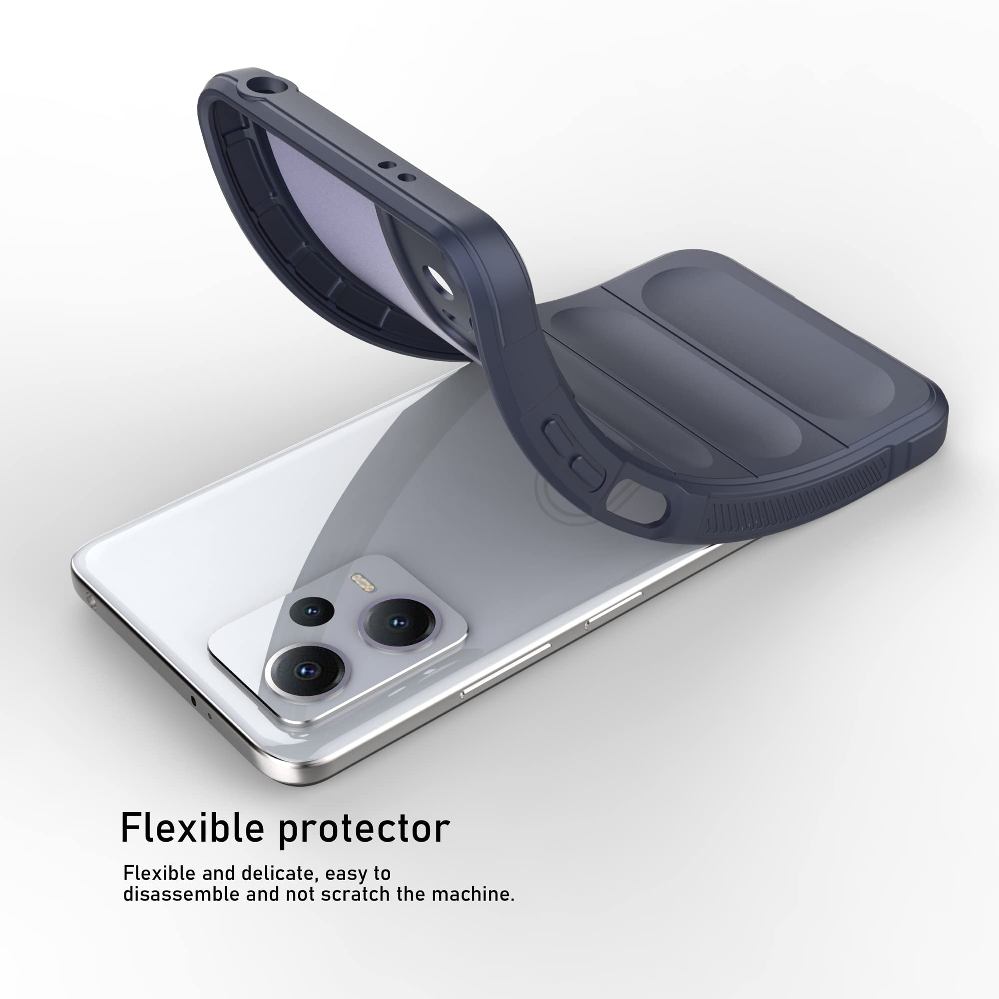 Cover per Xiaomi Poco X5 5G / Redmi Note 12 5G, Custodia Anti-graffio con dell Schermo Integrata Protezione, 2in1 Dual Layer Ibrida [360°] Full Body Antiurto Protettiva Case, [Transparente