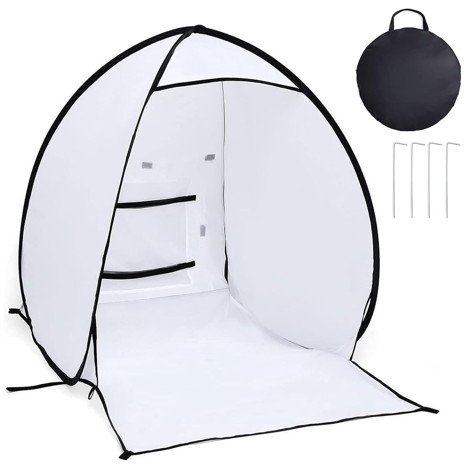 Faltbare Pop Up Lackierkabine für Airbrush Tragbare Kleiner Lackierzelt mit integriertem Boden, Abluftfenster und Aufbewahrungstasche Sprühfarbe Tent für DIY-Sprühmalerei