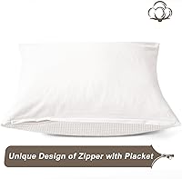 Vista 403 de PHF Fundas de almohada 100% algodón con tejido de gofre de 24 x 24 pulgadas, paquete de 2 fundas cuadradas para decoración elegante del hogar, sin