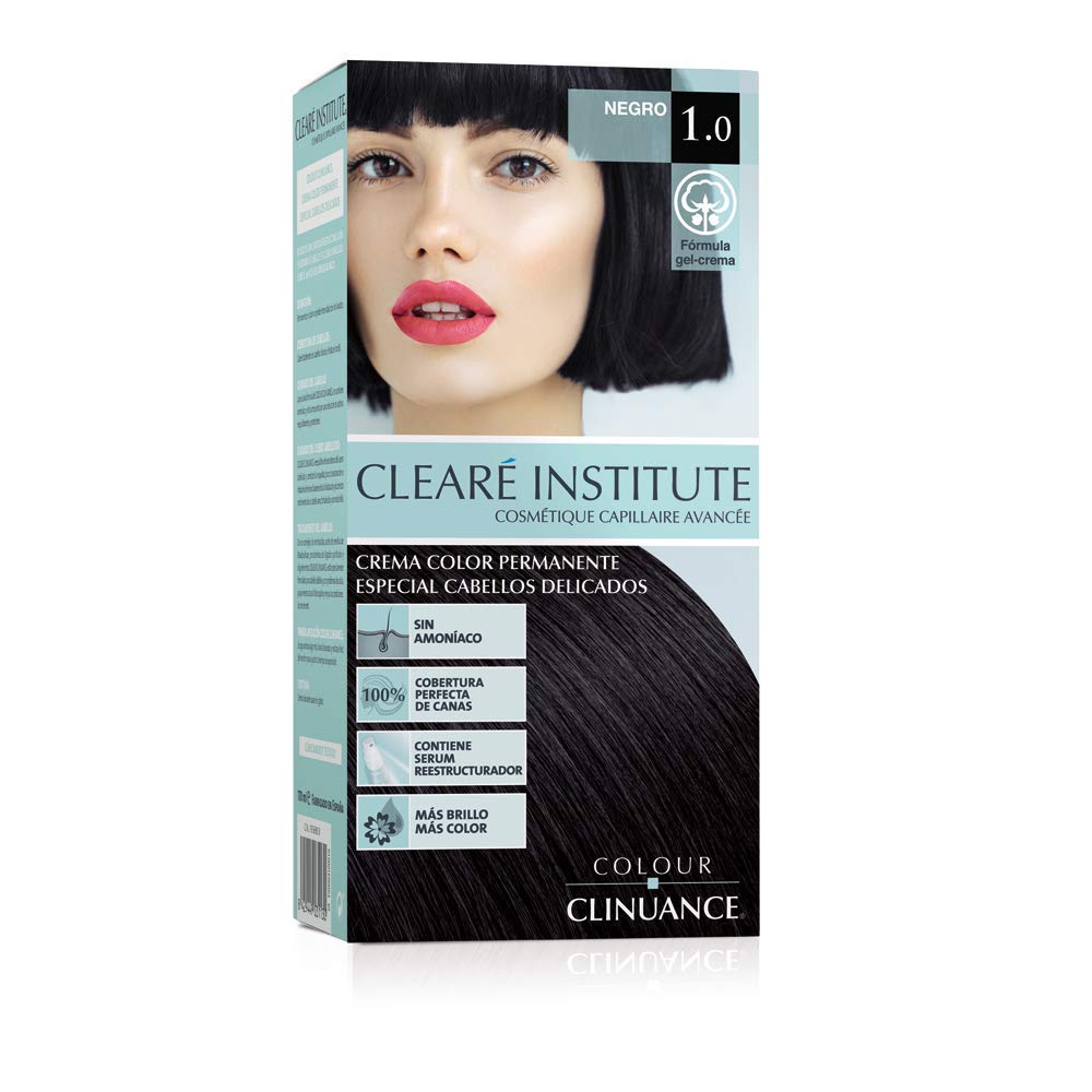 Cleare Institute Colour Clinuance 1.0 Black Delicate Hair 200g
