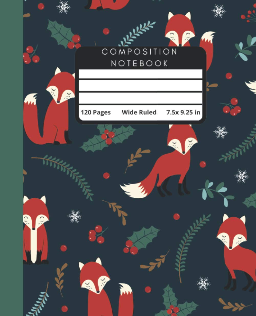 Composition Notebook: Awesome Fox Composition Notebook Wide Ruled Gift for Men