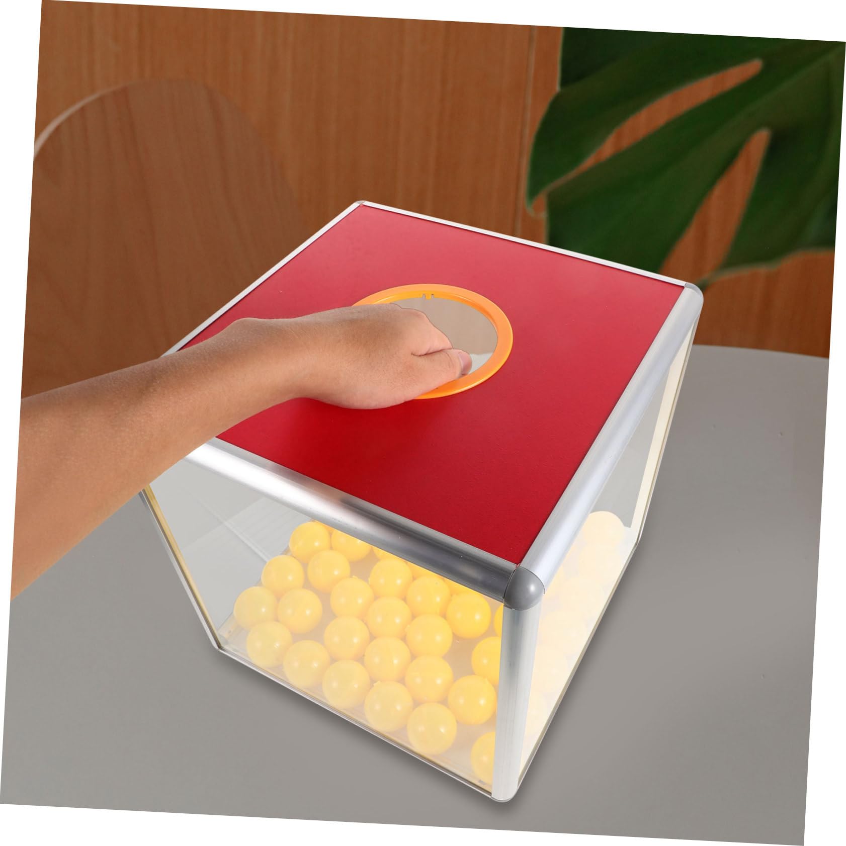 VICASKY Scatola Porta Biglietti Facile da Usare in Lega di Alluminio e Mdf con Grande Capacità Design Moderno e Versatile per Lotterie per Feste ed Eventi