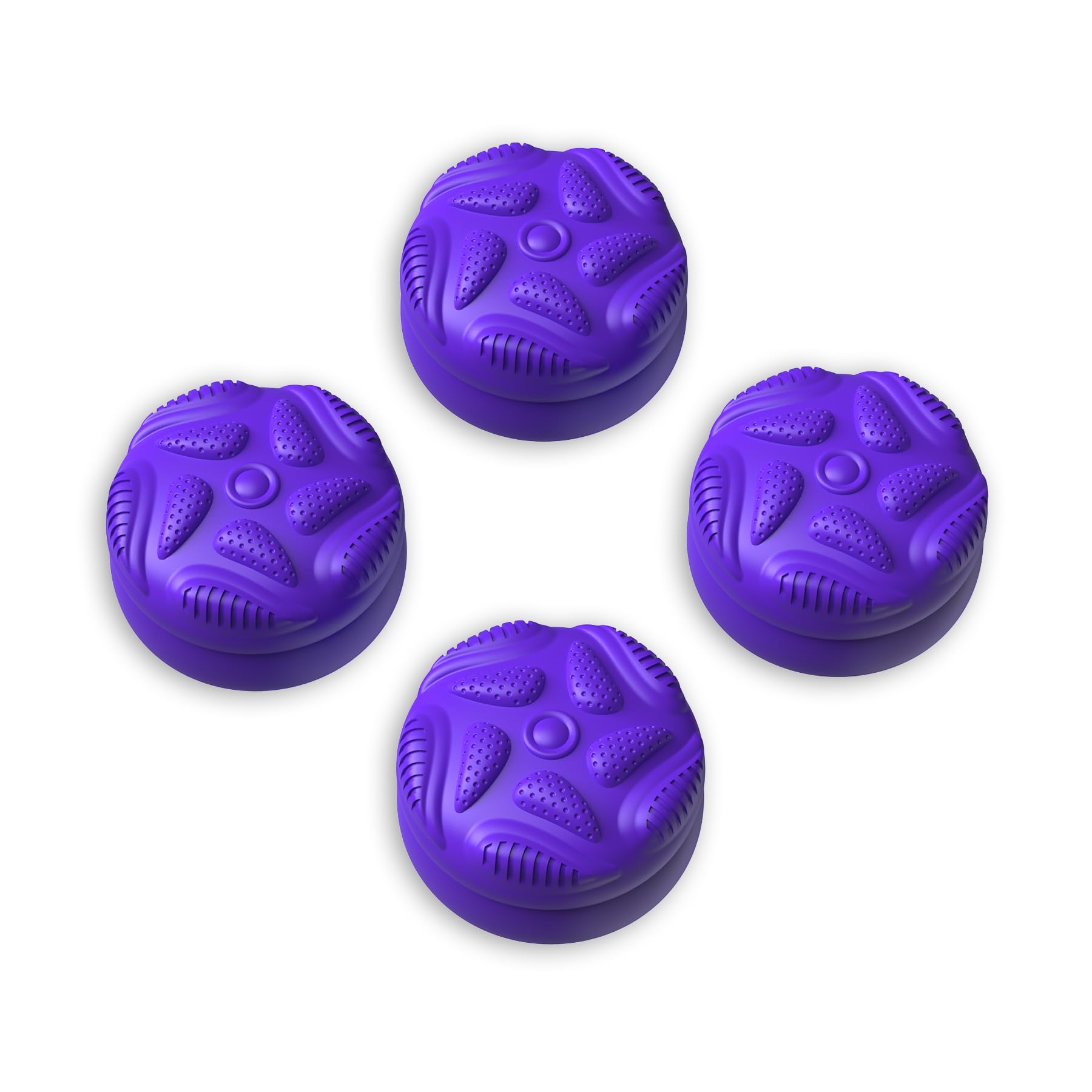 PlayVital Thumb Grips para Steam Deck LCD & OLED (4 Piezas), Tapas de Joystick con Textura de Gota de Lluvia Antideslizante, Fundas Elevadoras para Joystick, Accesorios para PS Portal (Violeta)