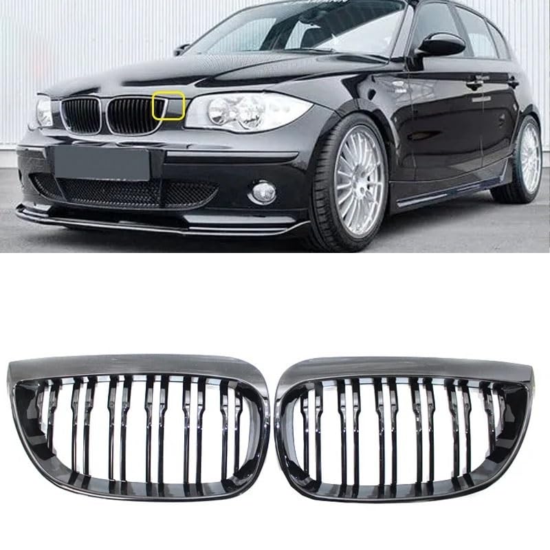 Grille de calandre finition noir laqué pour habillage de pare-chocs avant E81 E87