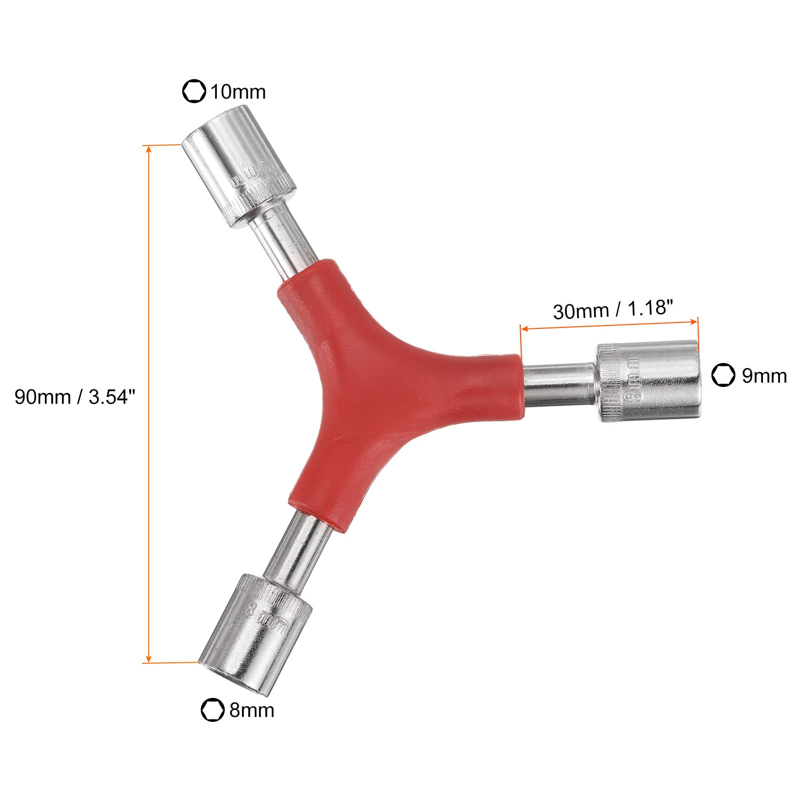 Kit 4 Chaves Allen Em Y - 3/4/5 Mm - Ferramenta Multiuso Para Bicicletas E Reparos Domésticos
