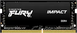 KF432S20IB/8 - Memória 8GB SODIMM DDR4 3200Mhz FURY Impact 1,35V 1Rx8 260 pinos para notebook, Preto